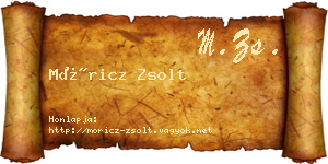 Móricz Zsolt névjegykártya